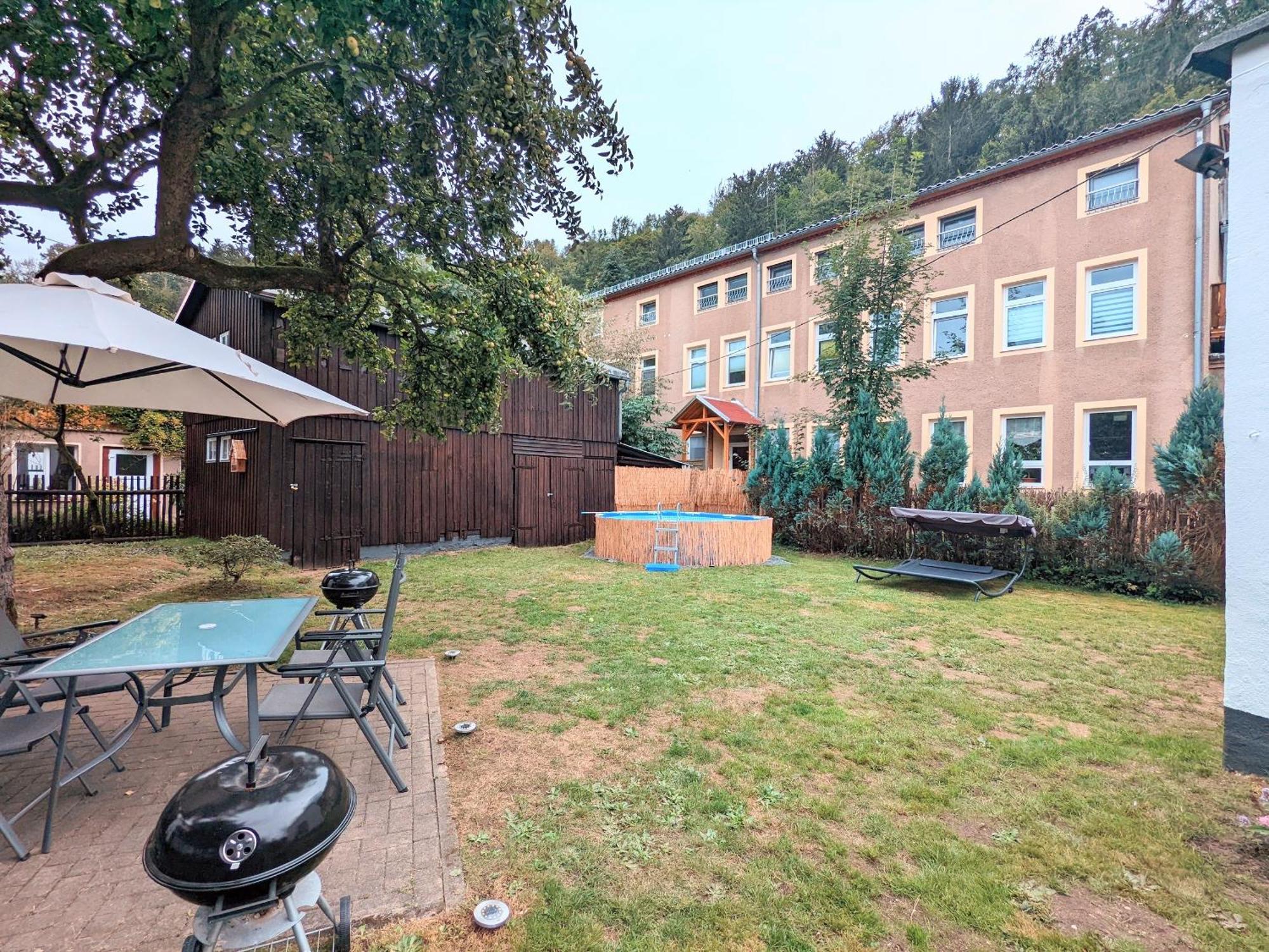 H6 -Urlaubsmagie- Wohnung Fuer 3 Mit Pool & Terrasse Sebnitz Exterior foto